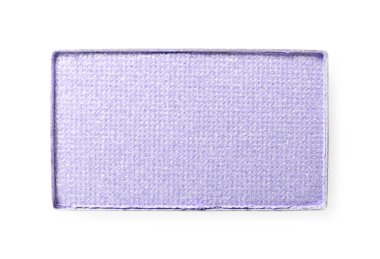 Palet için göz farı doldurma tepsisi beyazda izole edilmiş, üst manzara. Mor gölge