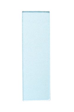 Palet için göz farı doldurma tepsisi beyazda izole edilmiş, üst manzara. Açık mavi tonda