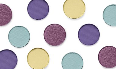 Beyaz arka planda farklı bir göz farı, set. Gölgelerin Paleti