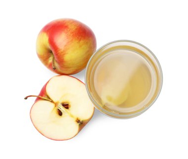 Elma aromalı leziz bir karışım, beyaz, üst manzara