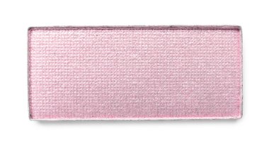 Palet için göz farı doldurma tepsisi beyazda izole edilmiş, üst manzara. Pembe tonlama