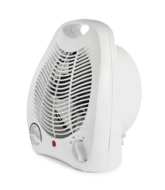 Modern elektrikli fan ısıtıcısı beyazda izole
