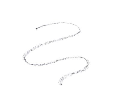 Siyah kaş vuruşları beyaz renkte izole edilmiş.