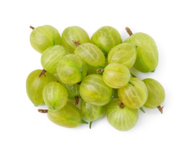 Birçok taze bektaşi üzümü beyaz, üst manzara izole