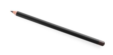 Kahverengi kaş kalemi beyaza izole edilmiş, üstten.