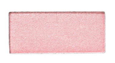 Palet için göz farı doldurma tepsisi beyazda izole edilmiş, üst manzara. Pembe tonlama