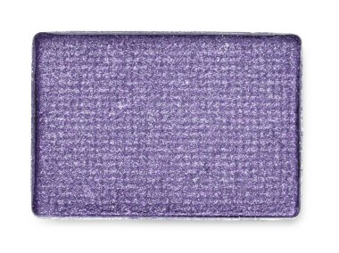 Palet için göz farı doldurma tepsisi beyazda izole edilmiş, üst manzara. Mor renk.