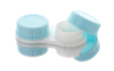 Kontakt lensli dosya beyaz üzerine izole edildi