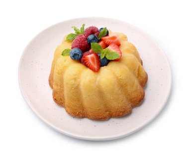 Böğürtlenli ve nane aromalı leziz kek.