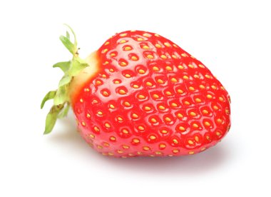 bir taze olgun çilek beyaz izole