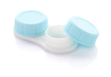 Kontakt lensli dosya beyaz üzerine izole edildi