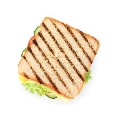 Peynirli ve sebzeli leziz sandviç.