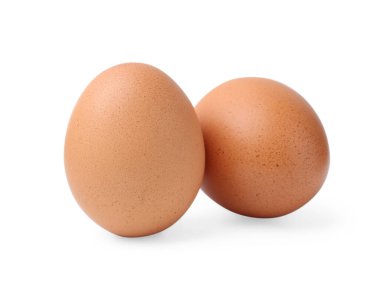 İki çiğ tavuk yumurtası.