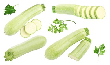 Beyaz maydanozlu taze kabak, kolaj.