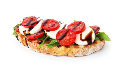 Mozarella peynirli, balzamik soslu, domatesli ve roka aromalı nefis bir sandviç.