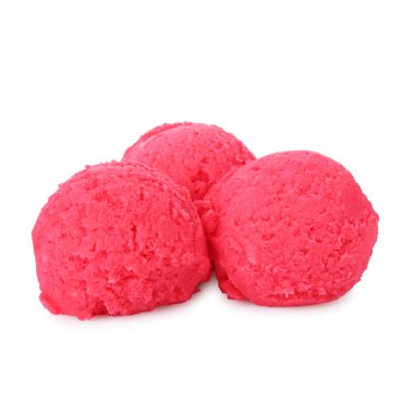 Beyaz üzerine izole edilmiş lezzetli ahududu şerbeti.