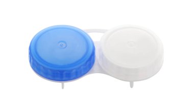 Kontakt lensli dosya beyaz üzerine izole edildi