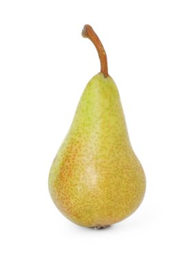 Olgun bir armut beyazda soyutlanmış.