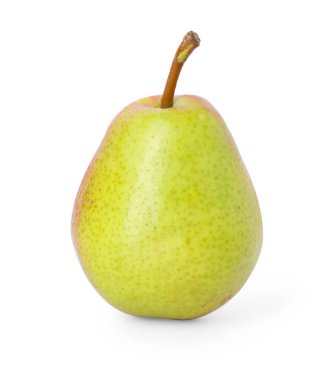 Olgun bir armut beyazda soyutlanmış.