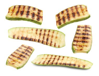 Izgara kabak dilimleri beyaz, hazır.