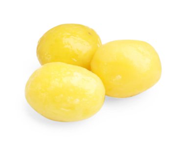 Lezzetli, taze haşlanmış patatesler.