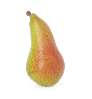 Olgun bir armut beyazda soyutlanmış.