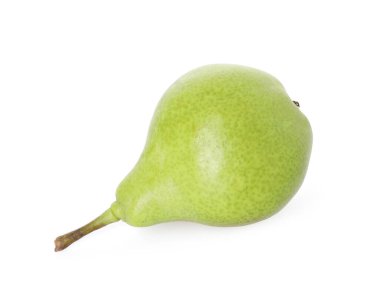 Olgun bir armut beyazda soyutlanmış.