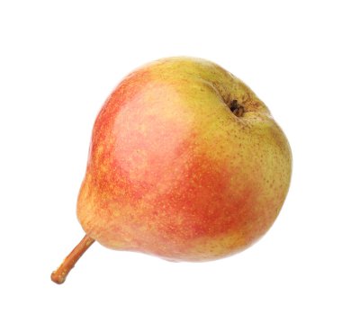 Taze olgun bir armut beyazda izole edilmiş.