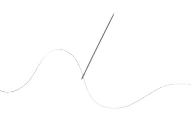 Dikiş iğnesi beyaz iplikle izole ediliyor