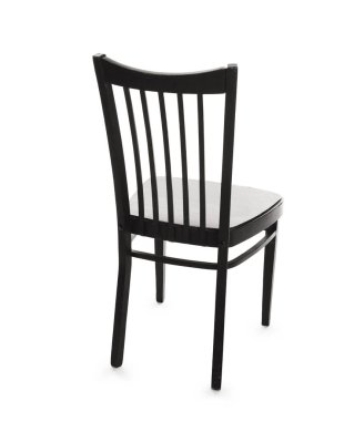 Beyaza izole edilmiş şık bir sandalye. Kullanılmış eşyalar