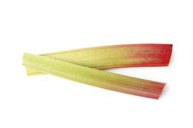 Taze taze ravent sapları beyaz, üst manzara izole