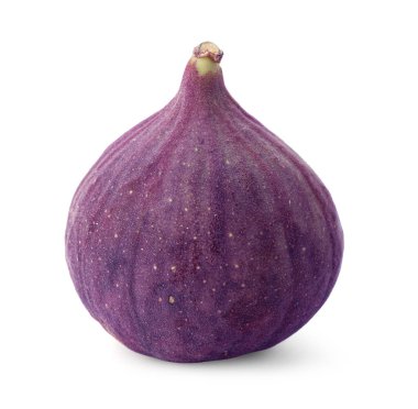 Taze olgun bir incir beyazda izole edilmiş