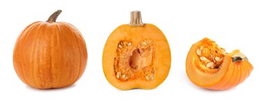 Beyaz balkabağı, hazır. Tamamı, yarısı ve parçası.