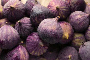 arka plan, üstten görünüm olarak taze olgun incir