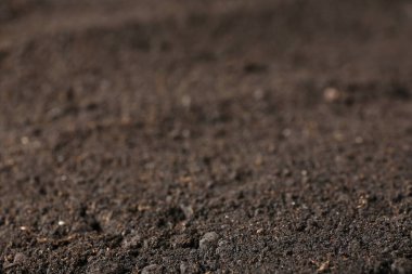 Arka plan olarak taze toprak yığını, yakın plan