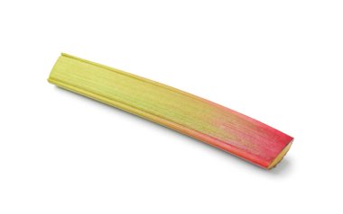 Bir taze ravent sapı beyaza izole edilmiş.