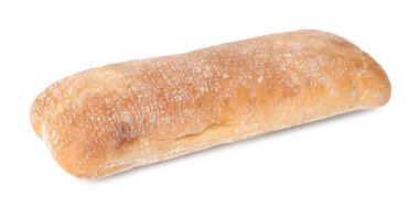 Lezzetli taze bir ciabatta. Beyaza izole edilmiş.
