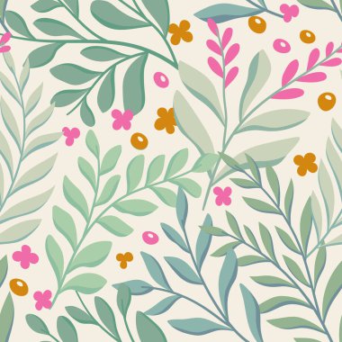 Çiçeksiz desen, vektör illüstrasyonu.