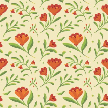 Çiçeksiz desen, vektör illüstrasyonu.