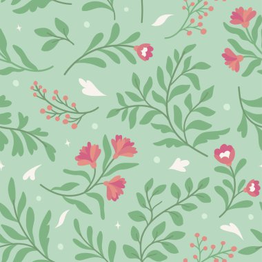 Çiçeksiz desen, vektör illüstrasyonu.