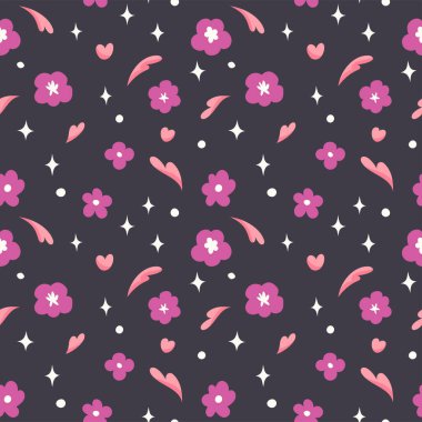 Çiçeksiz desen, vektör illüstrasyonu.