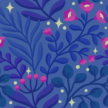 Çiçeksiz desen, vektör illüstrasyonu.