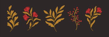 Çiçeksiz desen, vektör illüstrasyonu.