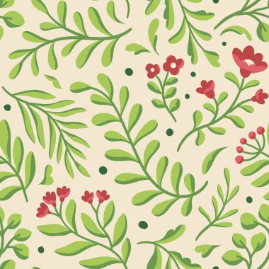 Çiçeksiz desen, vektör illüstrasyonu.