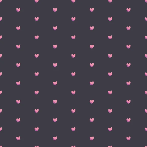 Mooie Roze Harten Naadloos Patroon Vector Illustratie — Stockvector