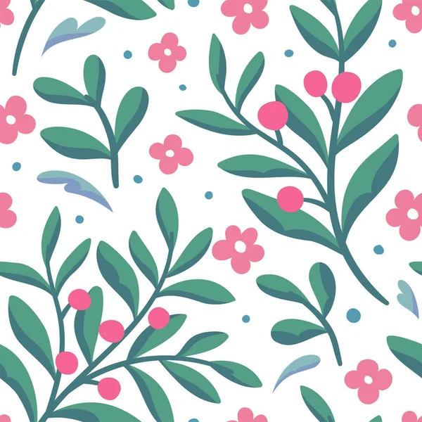 Schöne Florale Nahtlose Muster Vektorillustration — Stockvektor
