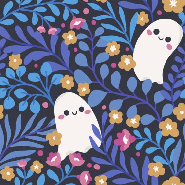 Çiçeklerle, sevimli yaratıklarla, web çizimleriyle kusursuz desen