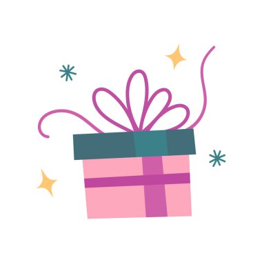 Fiyonklu hediye kutusu, web illüstrasyon tasarımı