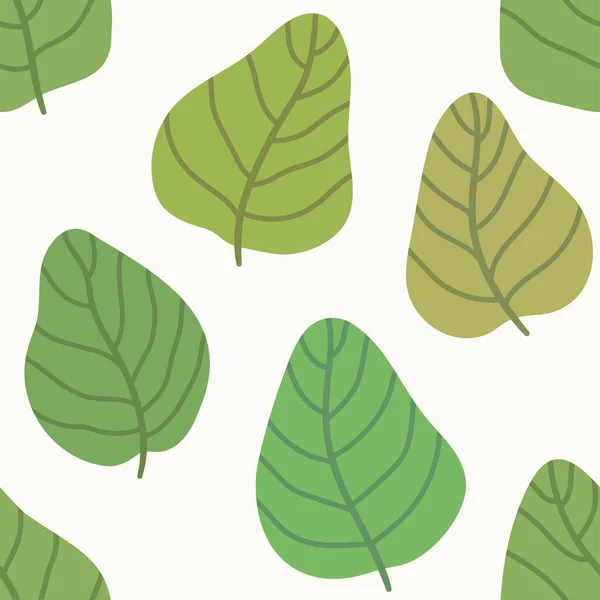 Seamless Pattern Leaves Web Simple Illustration — Stock Vector