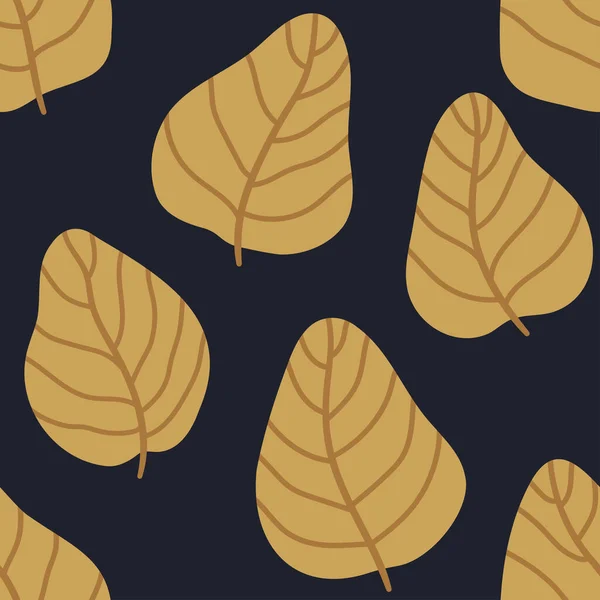 Nahtloses Muster Mit Blättern Web Einfache Illustration — Stockvektor